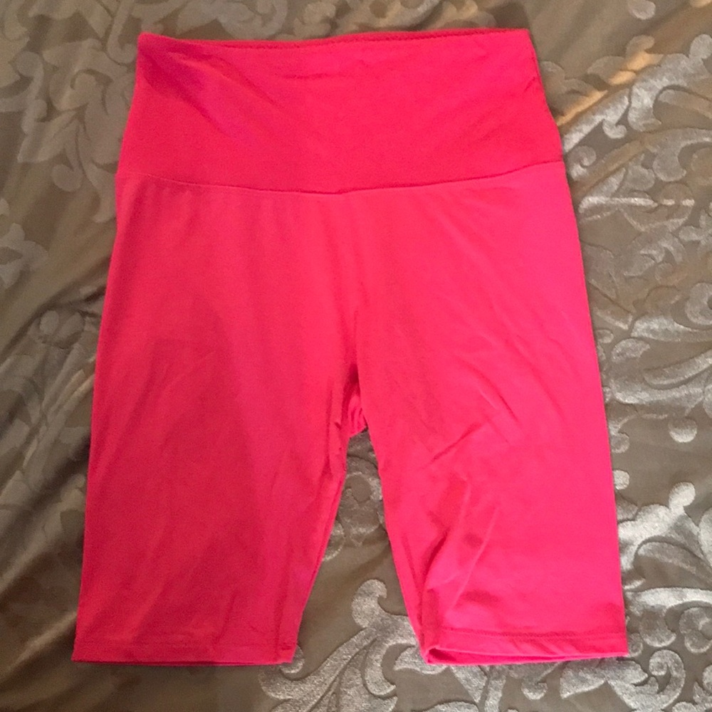 Pink high rise athletic soft shorts